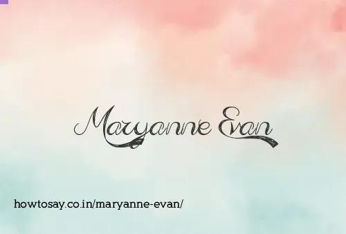 Maryanne Evan