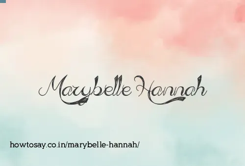 Marybelle Hannah