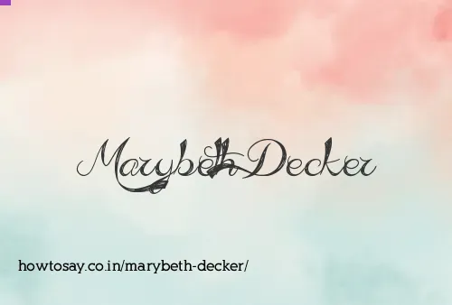 Marybeth Decker