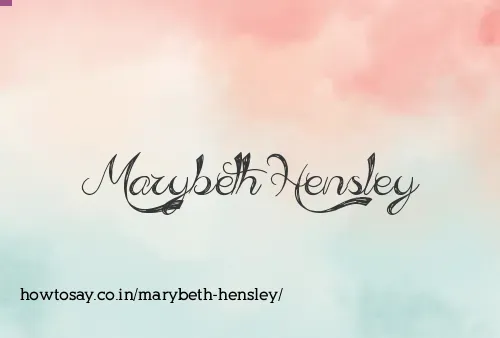 Marybeth Hensley