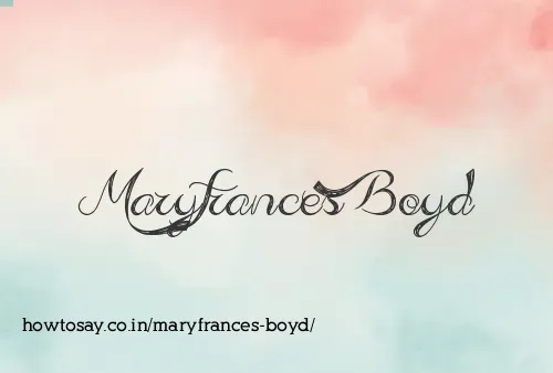 Maryfrances Boyd