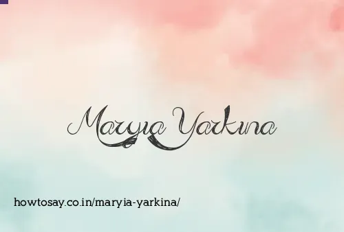 Maryia Yarkina