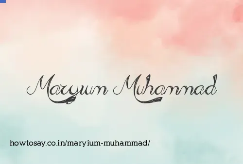 Maryium Muhammad