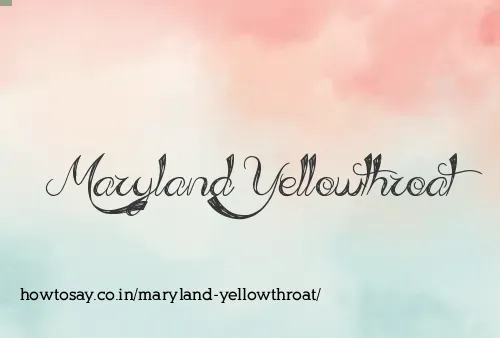 Maryland Yellowthroat