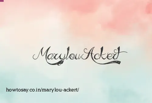 Marylou Ackert