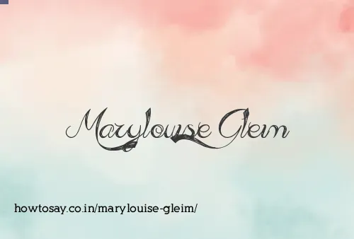 Marylouise Gleim