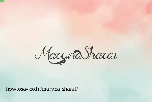 Maryna Sharai