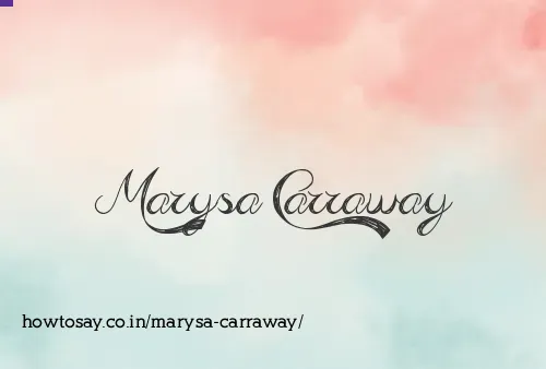 Marysa Carraway