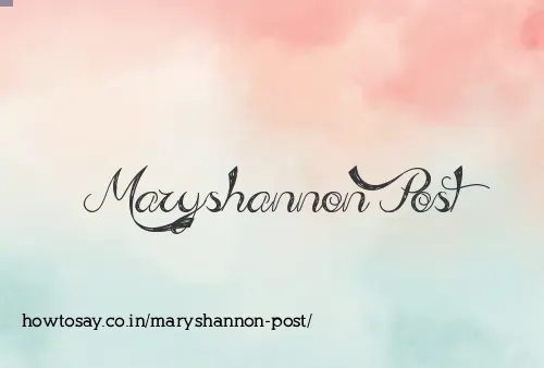 Maryshannon Post