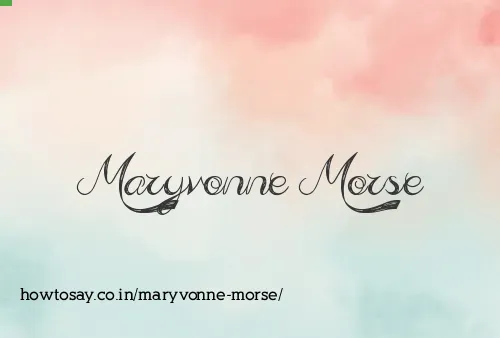 Maryvonne Morse