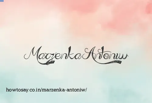 Marzenka Antoniw