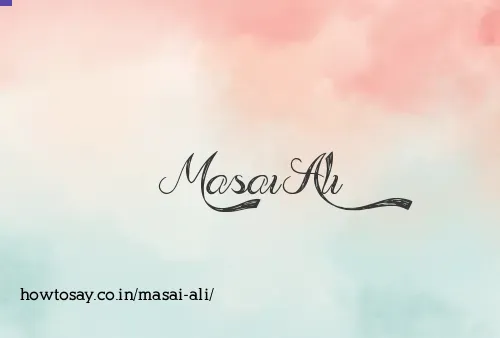 Masai Ali