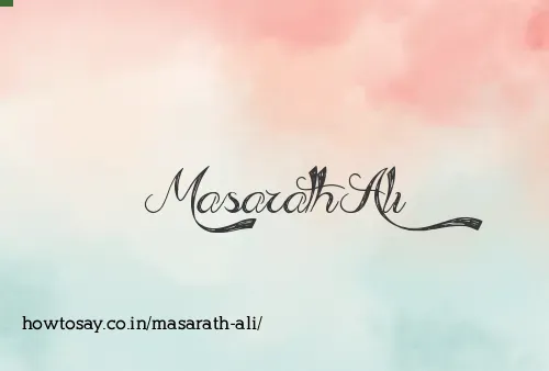 Masarath Ali