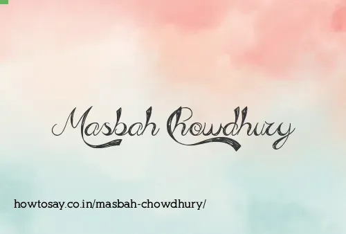Masbah Chowdhury