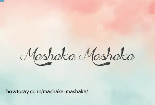 Mashaka Mashaka