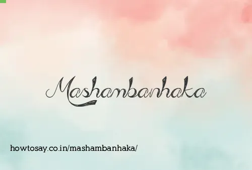 Mashambanhaka