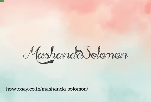 Mashanda Solomon