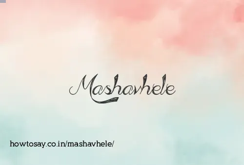 Mashavhele