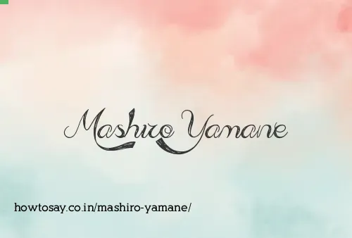 Mashiro Yamane