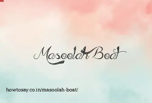 Masoolah Boat