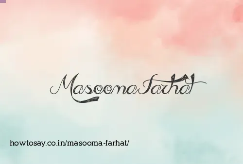 Masooma Farhat