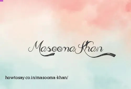 Masooma Khan