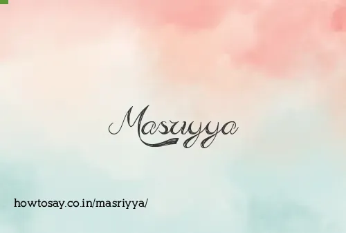 Masriyya