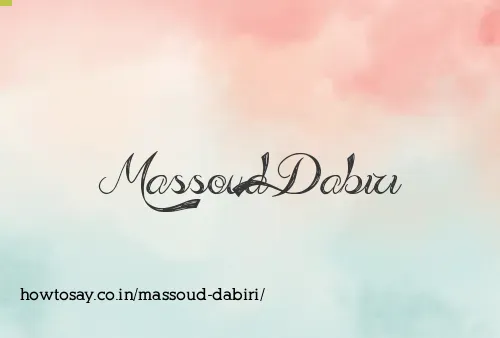 Massoud Dabiri