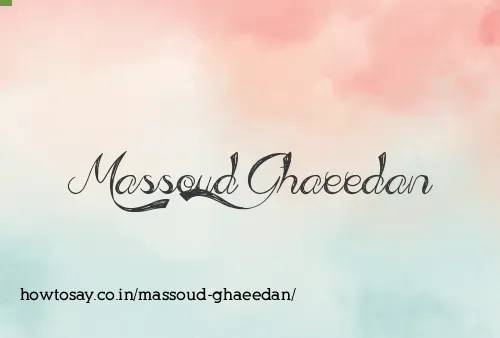 Massoud Ghaeedan