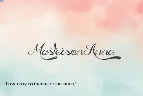 Masterson Anna