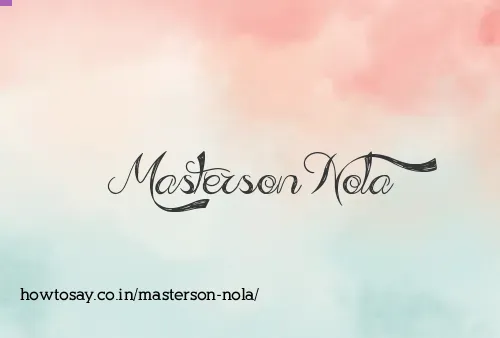 Masterson Nola