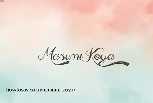 Masumi Koya