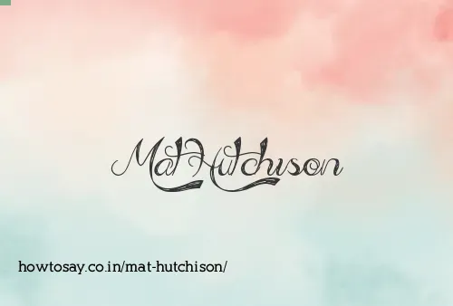 Mat Hutchison