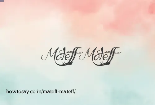 Mateff Mateff