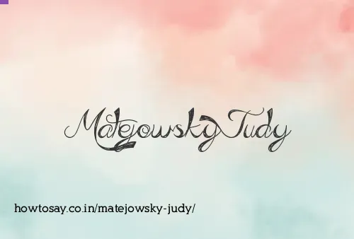 Matejowsky Judy