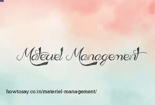 Materiel Management