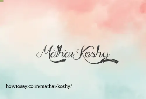 Mathai Koshy