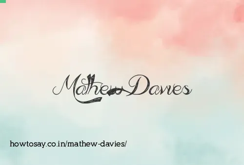Mathew Davies
