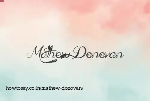 Mathew Donovan