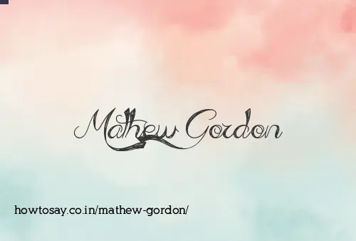 Mathew Gordon