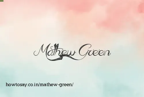 Mathew Green