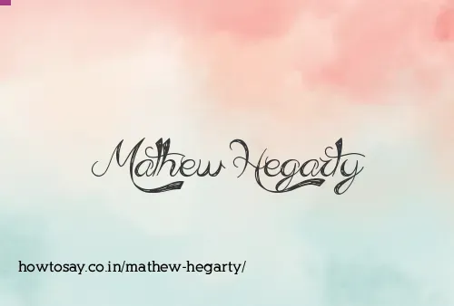 Mathew Hegarty