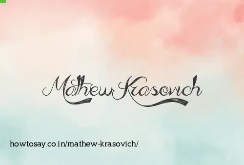 Mathew Krasovich