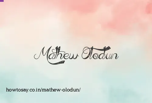 Mathew Olodun