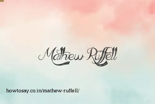 Mathew Ruffell