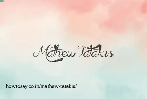 Mathew Tatakis