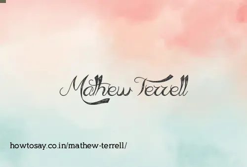 Mathew Terrell