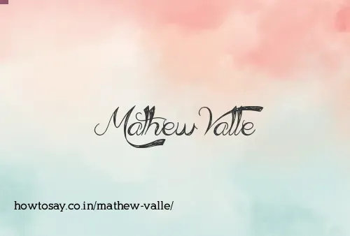 Mathew Valle