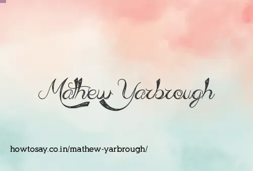Mathew Yarbrough