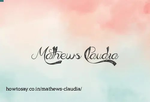 Mathews Claudia